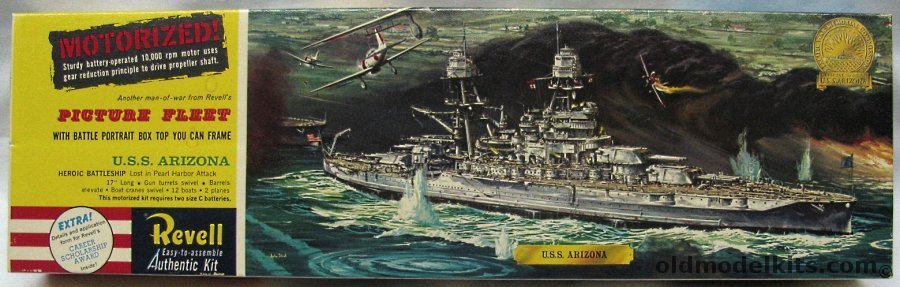 Revell 1/426 USS Arizona Battleship Motorized - Picture Fleet Issue, H398-298 plastic model kit